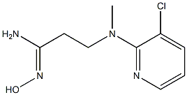 3-[(3-chloropyridin-2-yl)(methyl)amino]-N'-hydroxypropanimidamide Struktur