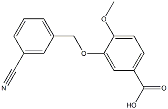 3-[(3-cyanobenzyl)oxy]-4-methoxybenzoic acid Struktur