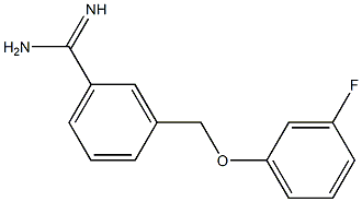 3-[(3-fluorophenoxy)methyl]benzenecarboximidamide Struktur