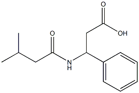 3-[(3-methylbutanoyl)amino]-3-phenylpropanoic acid Struktur