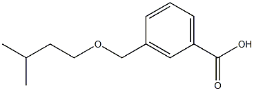 3-[(3-methylbutoxy)methyl]benzoic acid Struktur