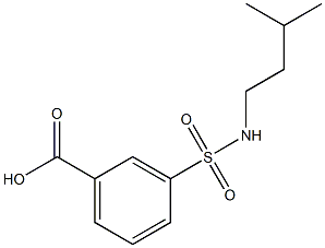 3-[(3-methylbutyl)sulfamoyl]benzoic acid Struktur