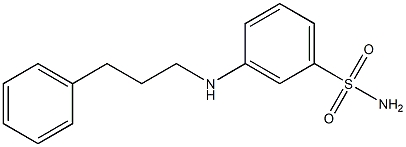 3-[(3-phenylpropyl)amino]benzene-1-sulfonamide Struktur