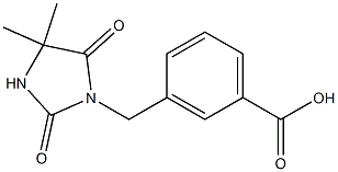 3-[(4,4-dimethyl-2,5-dioxoimidazolidin-1-yl)methyl]benzoic acid Struktur