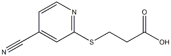 3-[(4-cyanopyridin-2-yl)thio]propanoic acid Struktur