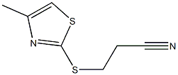 3-[(4-methyl-1,3-thiazol-2-yl)sulfanyl]propanenitrile Struktur