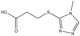 3-[(4-methyl-4H-1,2,4-triazol-3-yl)thio]propanoic acid Struktur