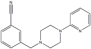 3-[(4-pyridin-2-ylpiperazin-1-yl)methyl]benzonitrile Struktur