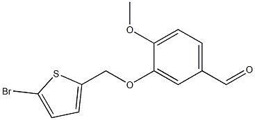 3-[(5-bromothien-2-yl)methoxy]-4-methoxybenzaldehyde Struktur