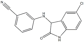 3-[(5-chloro-2-oxo-2,3-dihydro-1H-indol-3-yl)amino]benzonitrile Struktur