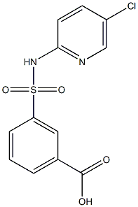 3-[(5-chloropyridin-2-yl)sulfamoyl]benzoic acid Struktur