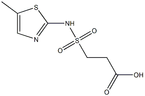 3-[(5-methyl-1,3-thiazol-2-yl)sulfamoyl]propanoic acid Struktur