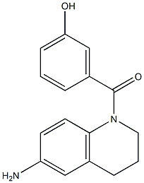 3-[(6-amino-1,2,3,4-tetrahydroquinolin-1-yl)carbonyl]phenol Struktur