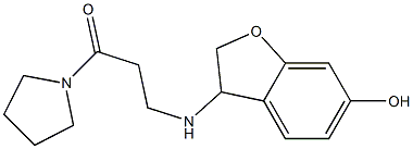 3-[(6-hydroxy-2,3-dihydro-1-benzofuran-3-yl)amino]-1-(pyrrolidin-1-yl)propan-1-one Struktur