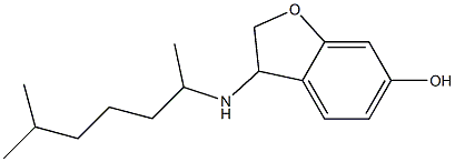 3-[(6-methylheptan-2-yl)amino]-2,3-dihydro-1-benzofuran-6-ol Struktur