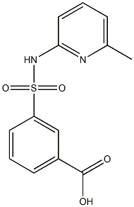 3-[(6-methylpyridin-2-yl)sulfamoyl]benzoic acid Struktur