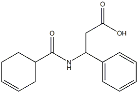 3-[(cyclohex-3-en-1-ylcarbonyl)amino]-3-phenylpropanoic acid Struktur