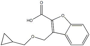 3-[(cyclopropylmethoxy)methyl]-1-benzofuran-2-carboxylic acid Struktur