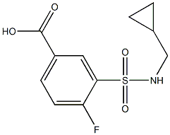 3-[(cyclopropylmethyl)sulfamoyl]-4-fluorobenzoic acid Struktur