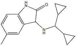 3-[(dicyclopropylmethyl)amino]-5-methyl-2,3-dihydro-1H-indol-2-one Struktur