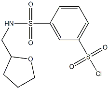 3-[(oxolan-2-ylmethyl)sulfamoyl]benzene-1-sulfonyl chloride Struktur