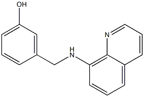 3-[(quinolin-8-ylamino)methyl]phenol Struktur