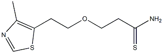 3-[2-(4-methyl-1,3-thiazol-5-yl)ethoxy]propanethioamide Struktur