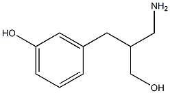 3-[2-(aminomethyl)-3-hydroxypropyl]phenol Struktur