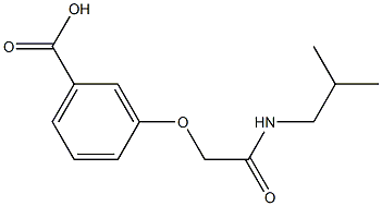 3-[2-(isobutylamino)-2-oxoethoxy]benzoic acid Struktur