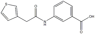 3-[2-(thiophen-3-yl)acetamido]benzoic acid Struktur