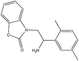 3-[2-amino-2-(2,5-dimethylphenyl)ethyl]-2,3-dihydro-1,3-benzoxazol-2-one Struktur