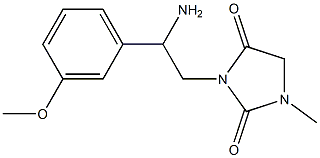 3-[2-amino-2-(3-methoxyphenyl)ethyl]-1-methylimidazolidine-2,4-dione Struktur