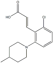 3-[2-chloro-6-(4-methylpiperidin-1-yl)phenyl]prop-2-enoic acid Struktur