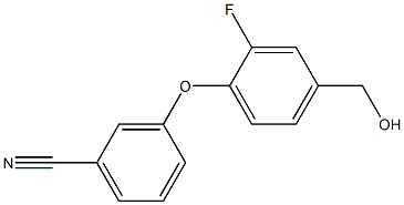 3-[2-fluoro-4-(hydroxymethyl)phenoxy]benzonitrile Struktur