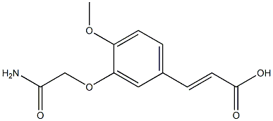 3-[3-(carbamoylmethoxy)-4-methoxyphenyl]prop-2-enoic acid Struktur