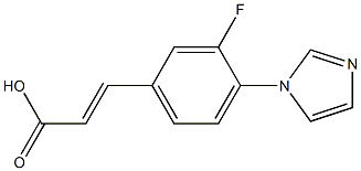 3-[3-fluoro-4-(1H-imidazol-1-yl)phenyl]prop-2-enoic acid Struktur