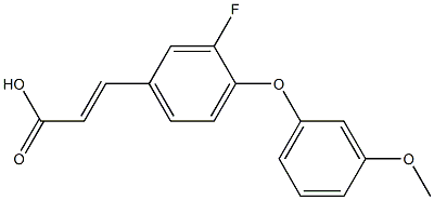 3-[3-fluoro-4-(3-methoxyphenoxy)phenyl]prop-2-enoic acid Struktur