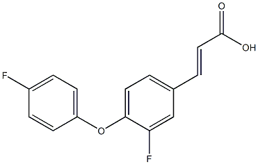 3-[3-fluoro-4-(4-fluorophenoxy)phenyl]prop-2-enoic acid Struktur