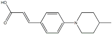 3-[4-(4-methylpiperidin-1-yl)phenyl]prop-2-enoic acid Struktur