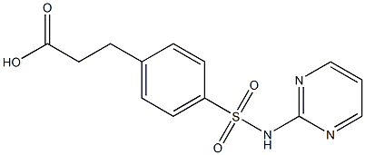 3-[4-(pyrimidin-2-ylsulfamoyl)phenyl]propanoic acid Struktur