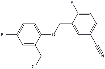 3-[4-bromo-2-(chloromethyl)phenoxymethyl]-4-fluorobenzonitrile Struktur