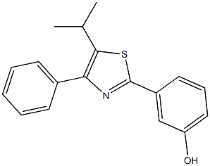 3-[4-phenyl-5-(propan-2-yl)-1,3-thiazol-2-yl]phenol Struktur