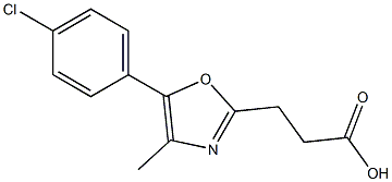 3-[5-(4-chlorophenyl)-4-methyl-1,3-oxazol-2-yl]propanoic acid Struktur