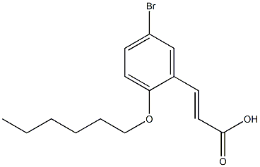 3-[5-bromo-2-(hexyloxy)phenyl]prop-2-enoic acid Struktur