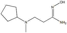 3-[cyclopentyl(methyl)amino]-N'-hydroxypropanimidamide Struktur