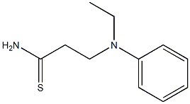 3-[ethyl(phenyl)amino]propanethioamide Struktur