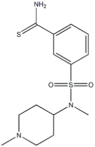 3-[methyl(1-methylpiperidin-4-yl)sulfamoyl]benzene-1-carbothioamide Struktur