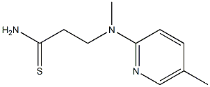 3-[methyl(5-methylpyridin-2-yl)amino]propanethioamide Struktur