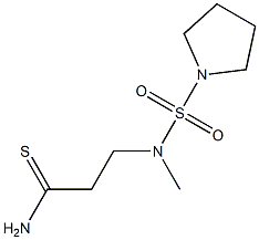 3-[methyl(pyrrolidine-1-sulfonyl)amino]propanethioamide Struktur