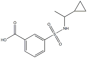 3-{[(1-cyclopropylethyl)amino]sulfonyl}benzoic acid Struktur